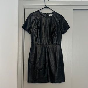 Faux Leather Mini Dress